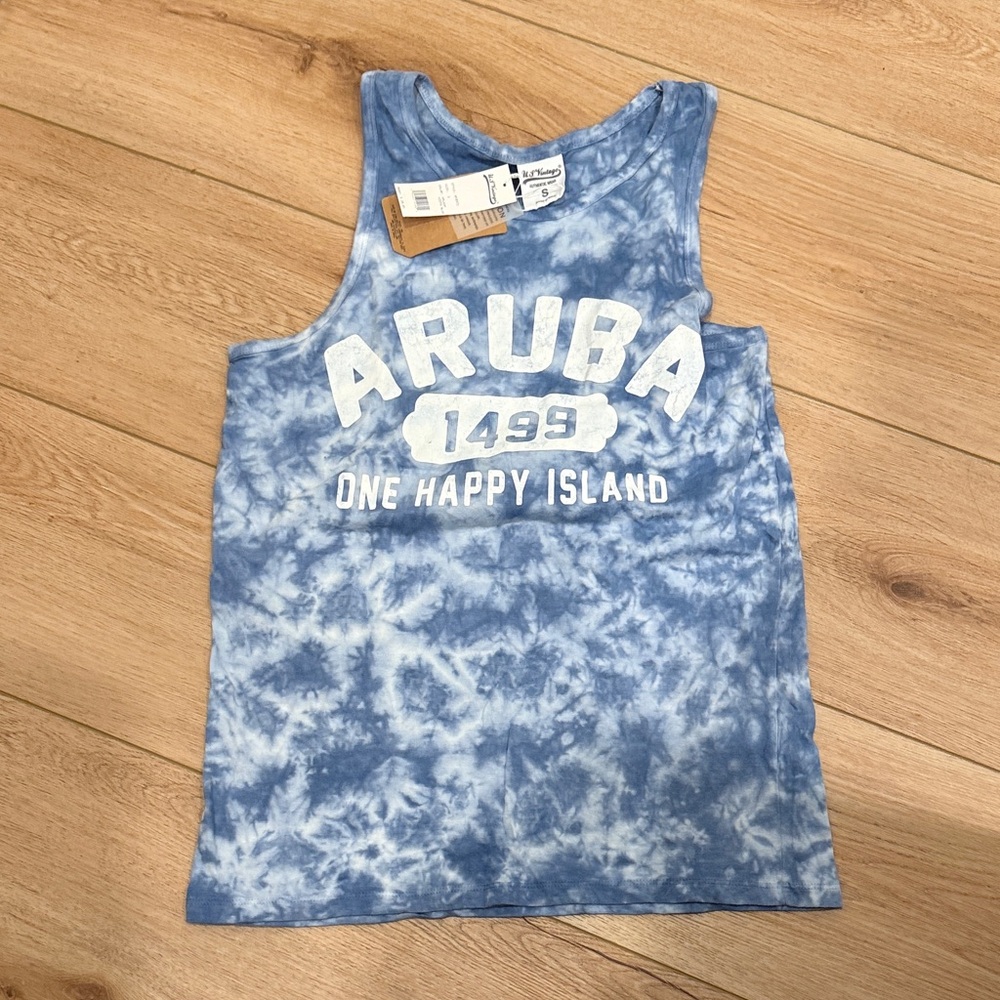 Aruba Blue Tie-Dye Tank Top